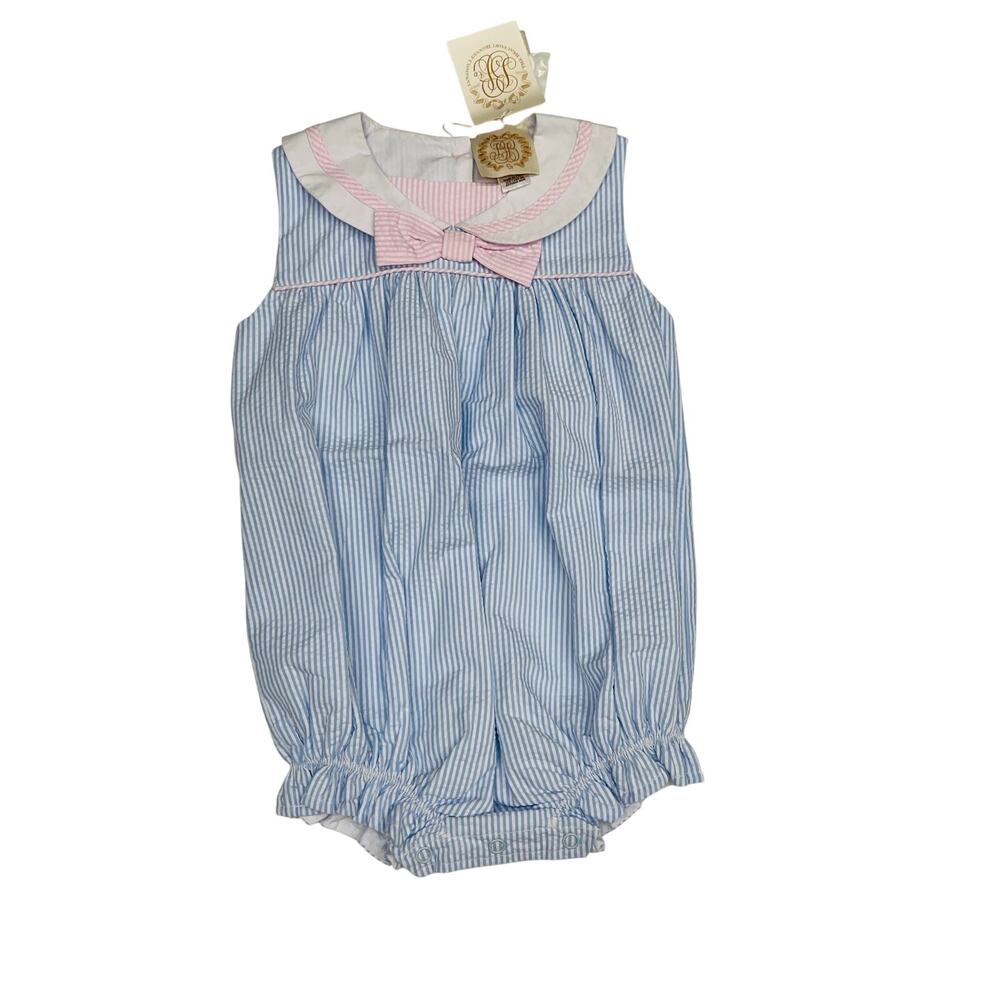 NWT TBBC 3T Stile Sunsuit in Breakers Blue Seersucker